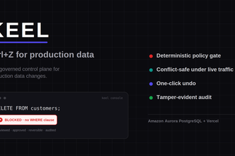 Keel - Ctrl+Z for production data