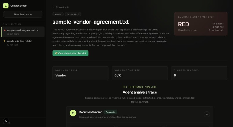 ChutesContract - By Team ParaChutes – screenshot 1