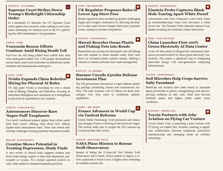 Broadsheet: A living paper that learns from you – screenshot 2