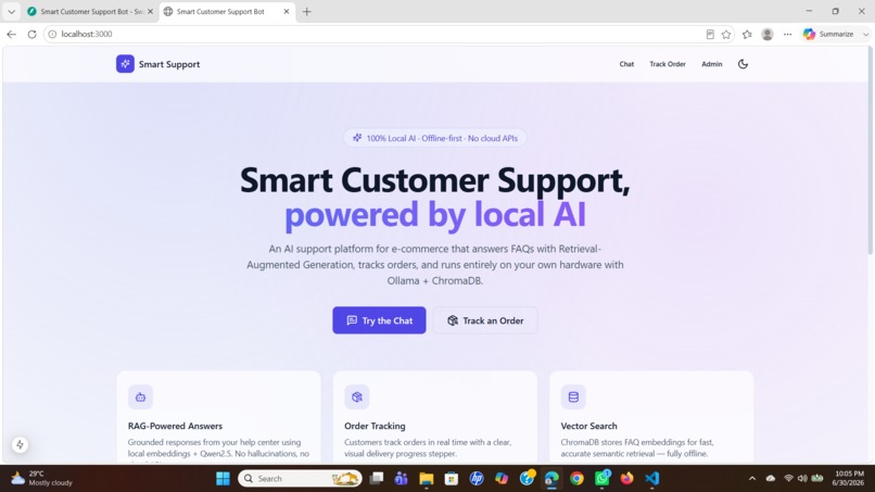 Smart Customer Support Bot – screenshot 1