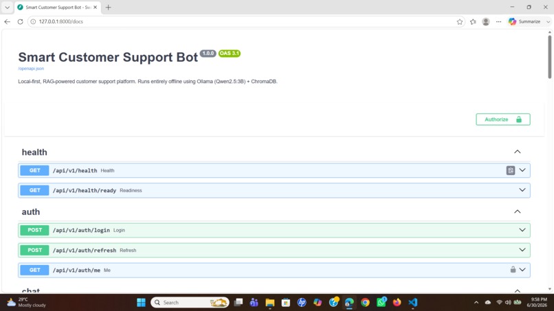 Smart Customer Support Bot – screenshot 4