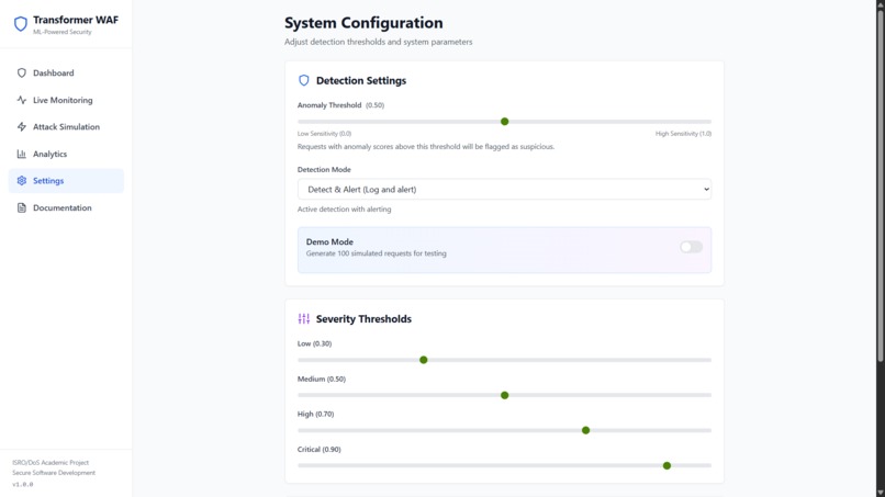 Transformer-Based Intelligent Web Application Firewall – screenshot 2