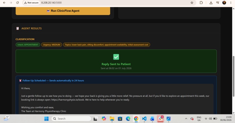 ClinicFlow Agent – screenshot 4