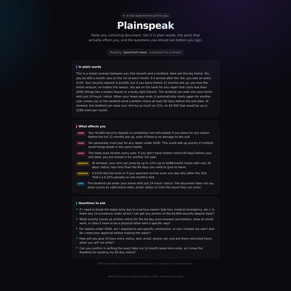 Plainspeak – screenshot 3
