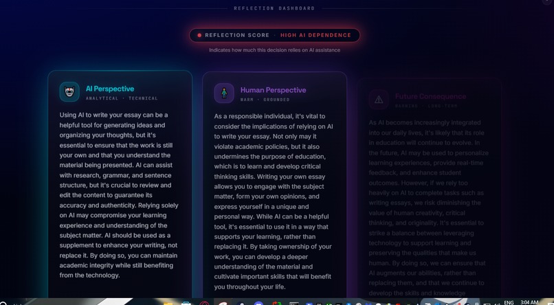 Future Echoes AI Decision Mirror Tool – screenshot 2