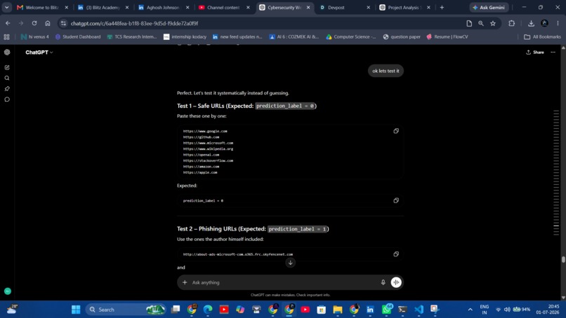 AI-Based Phishing URL Detection System – screenshot 1