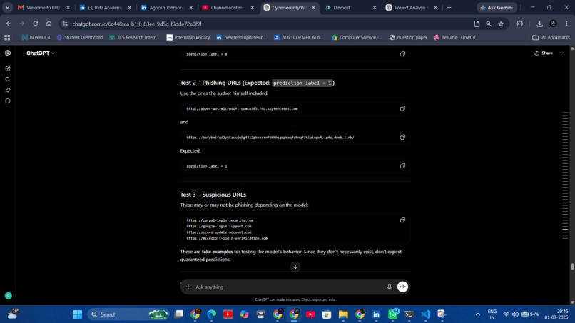 AI-Based Phishing URL Detection System – screenshot 3