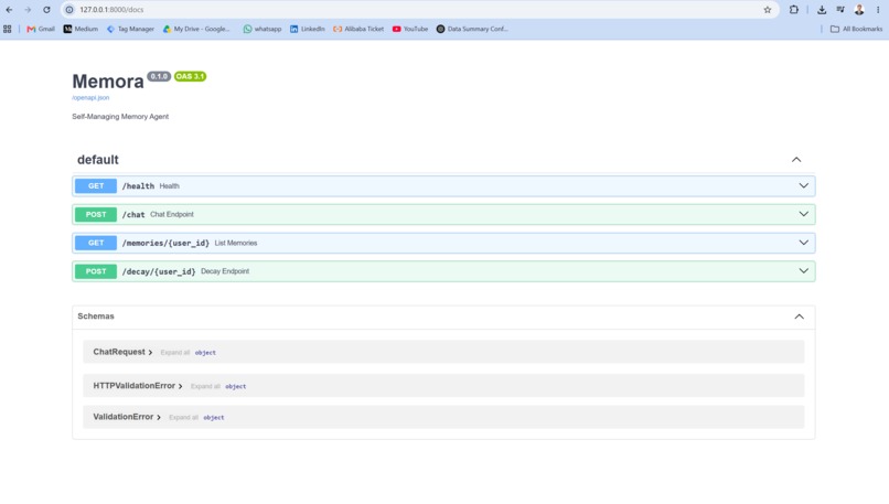 Memora — Self-Managing Memory Agent – screenshot 1