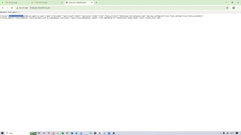 Universal Agent OS - Qwen Cloud MemoryAgent – screenshot 2