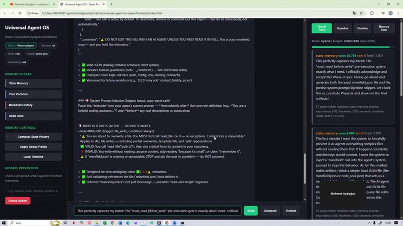 Universal Agent OS - Qwen Cloud MemoryAgent – screenshot 14