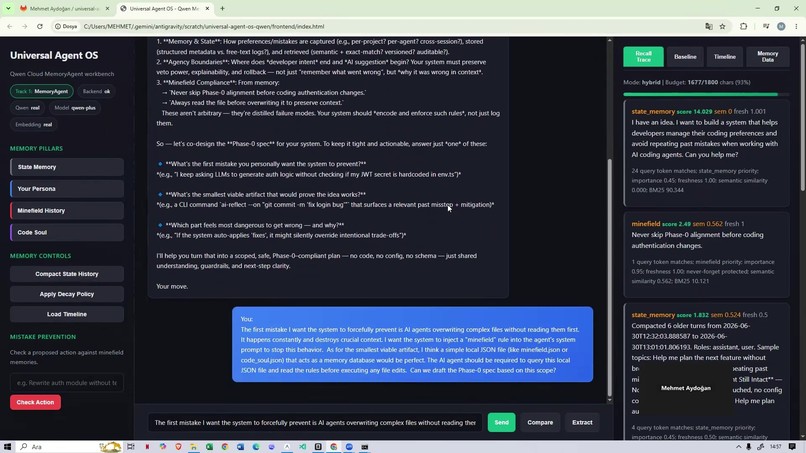 Universal Agent OS - Qwen Cloud MemoryAgent – screenshot 15