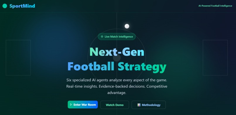 SportMind - AI Multi-Agent Football Analytics – screenshot 1