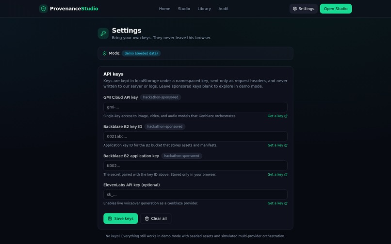 Provenance Studio – screenshot 5