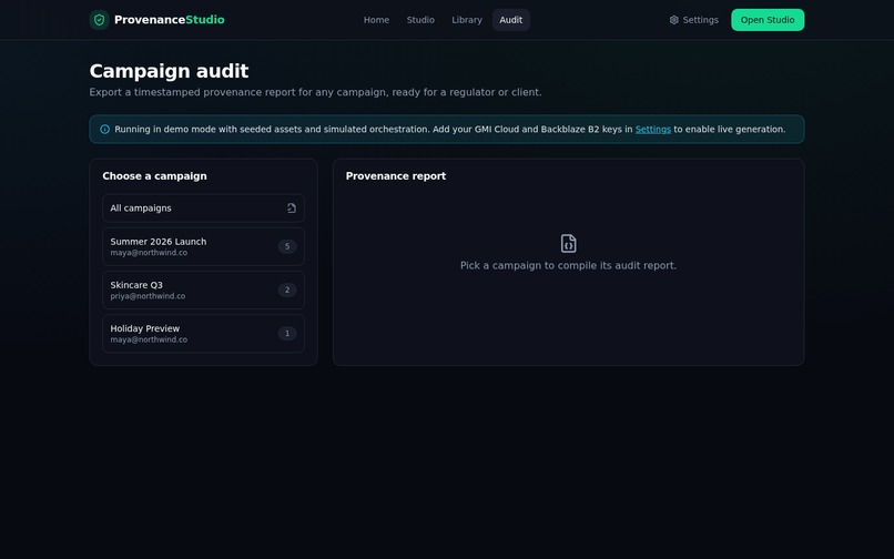 Provenance Studio – screenshot 7