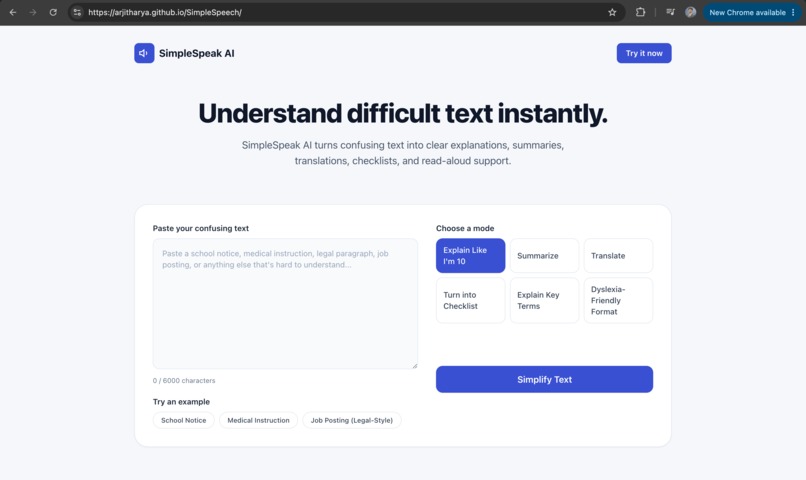 SimpleSpeak – screenshot 1