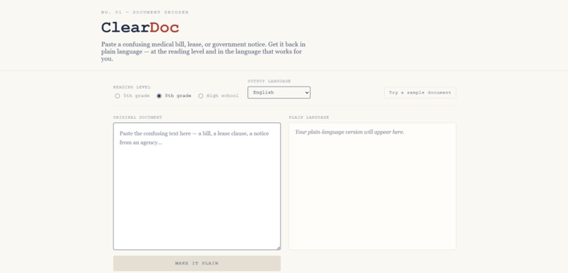 Cleardoc – screenshot 1