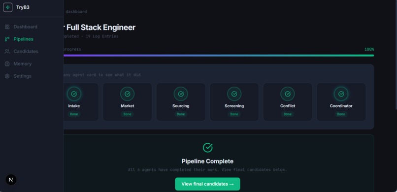 TryB3-HIRE — Autonomous Talent Intelligence Platform – screenshot 5