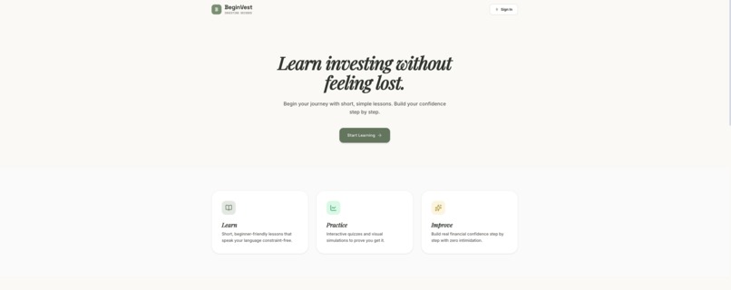 Beginvest – screenshot 1