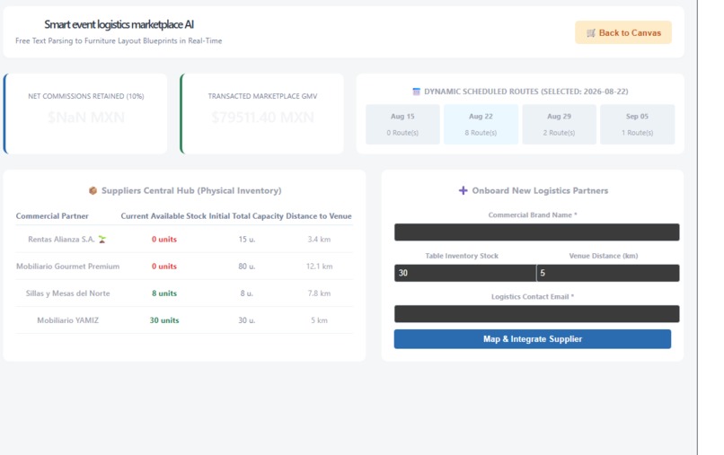 Smart event logistics marketplace  AI – screenshot 3