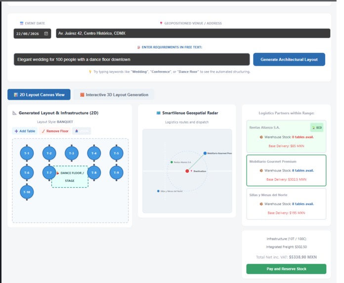 Smart event logistics marketplace  AI – screenshot 5