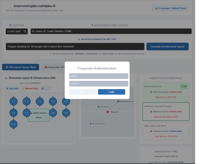 Smart event logistics marketplace  AI – screenshot 7