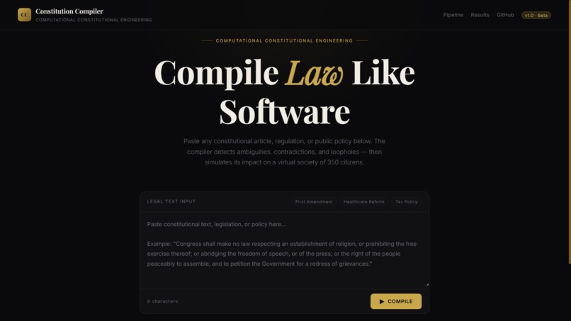 Constitution Compiler – screenshot 1