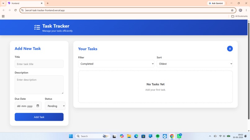 Task Tracker  – screenshot 1