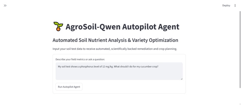 AgroSoil-Qwen-Autopilot – screenshot 1