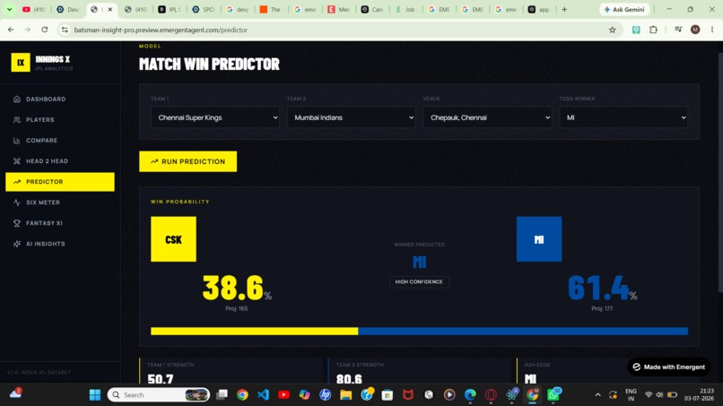 SPORTS DASHBOARD – screenshot 3