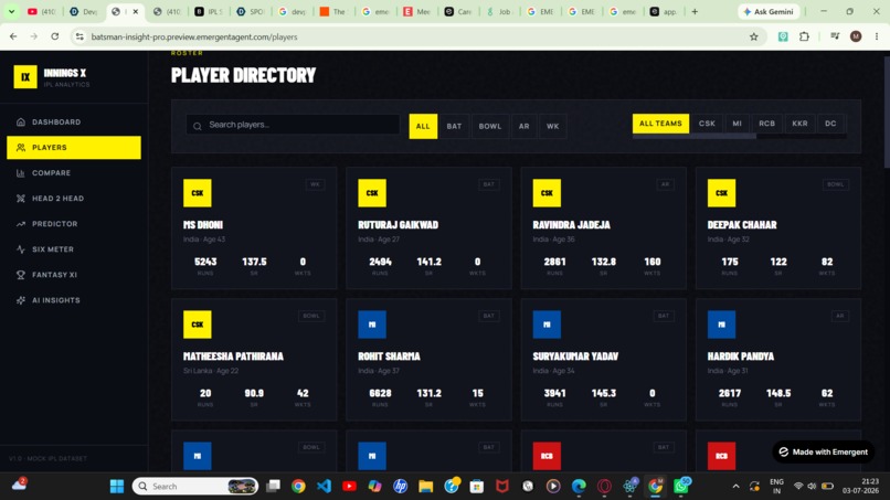 SPORTS DASHBOARD – screenshot 5