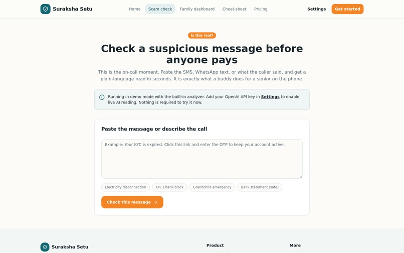 Suraksha Setu – screenshot 1