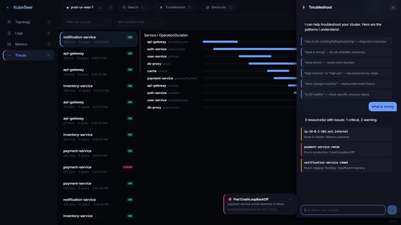Kubeseer Observability Console – screenshot 6