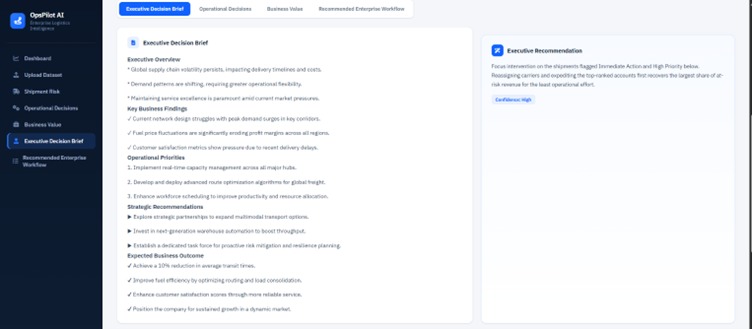 OpsPilot AI: Agentic Decision Intelligence for Logistics – screenshot 2