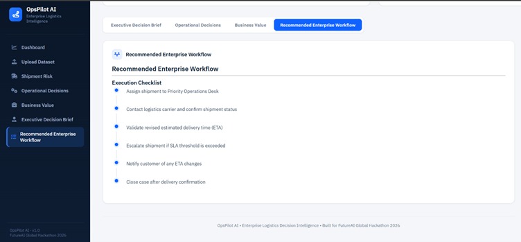 OpsPilot AI: Agentic Decision Intelligence for Logistics – screenshot 3