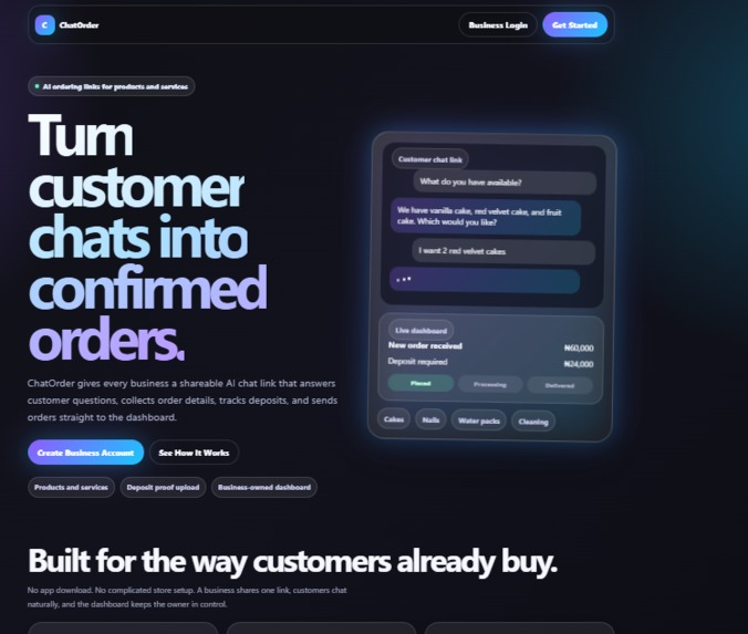 ChatOrder Autopilot Agent – screenshot 1