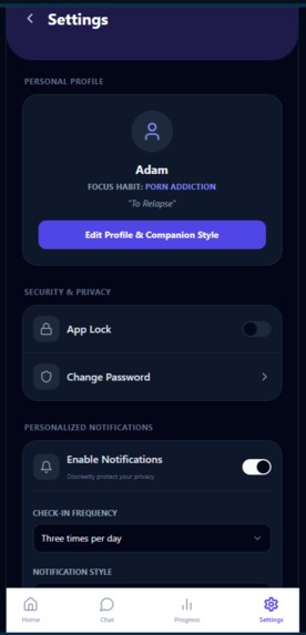 Anchor: An AI Accountability Companion – screenshot 5