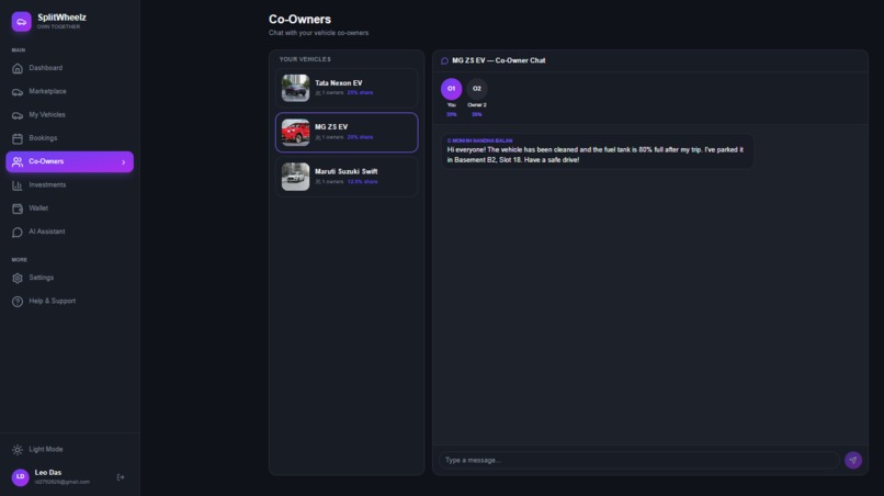 SPLIT WHEELZ – AI Shared Vehicle Ownership – screenshot 2