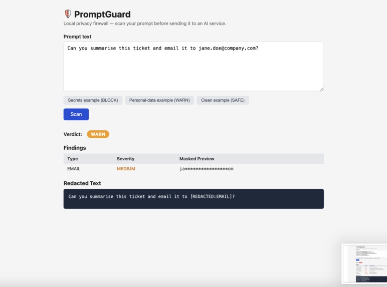 PromptGuard – screenshot 2