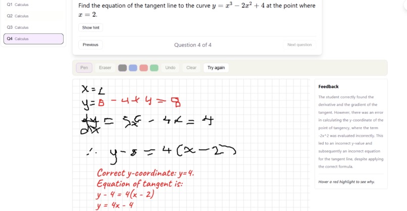 RedPen - AI Maths Marking – screenshot 1