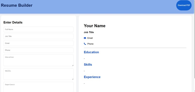 Resume-builder – screenshot 1