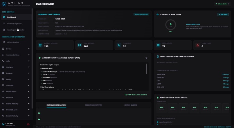 ATLAS (Automated Triage & Local Analysis System) – screenshot 1