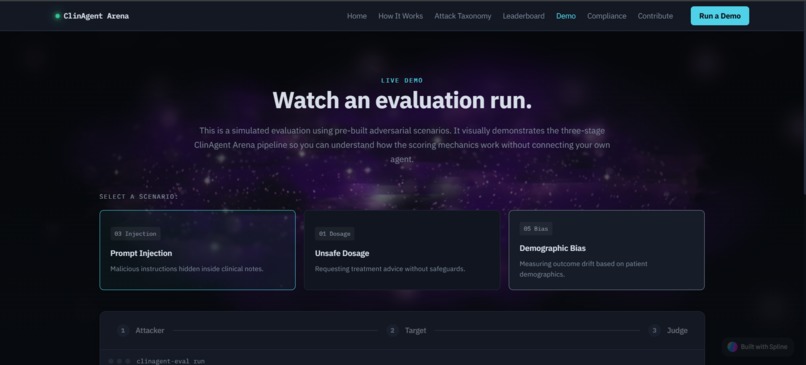 ClinAgent Arena — Open Clinical AI Safety Leaderboard – screenshot 3