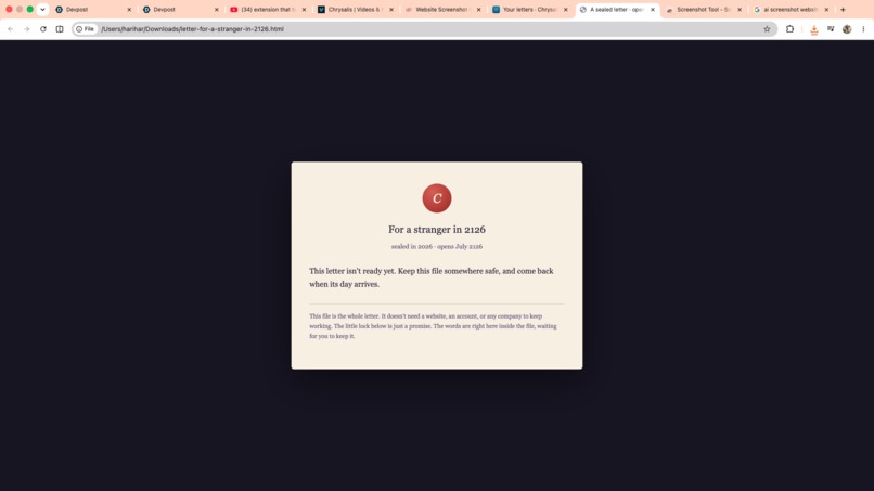 Chrysalis – screenshot 1