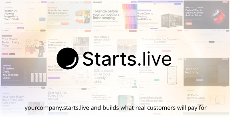 Starts.live – screenshot 1