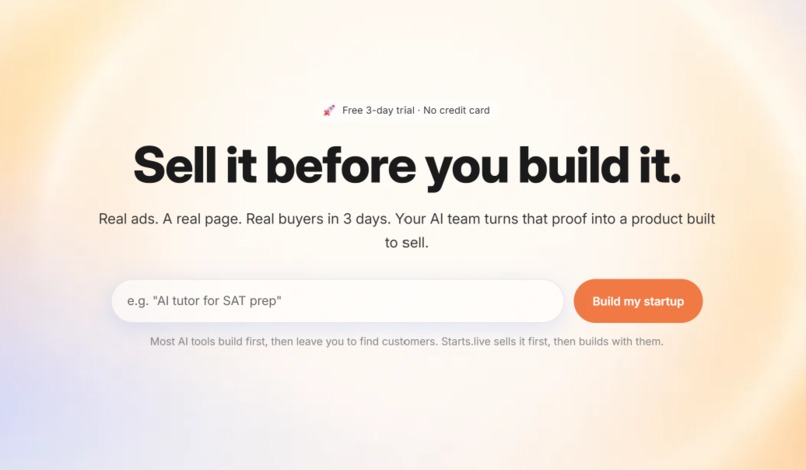 Starts.live – screenshot 2