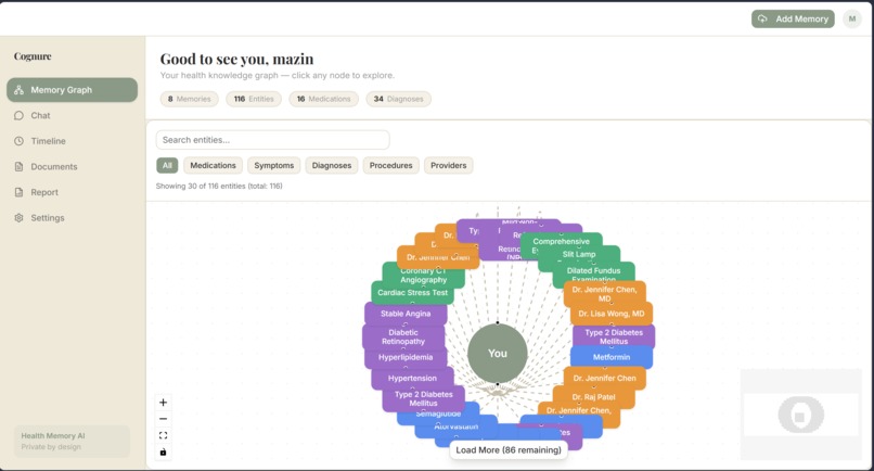Cognure — AI Health Memory Companion – screenshot 1
