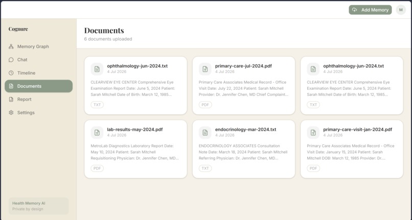 Cognure — AI Health Memory Companion – screenshot 4