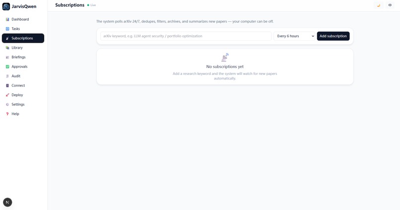JarvisQwen — Autopilot Control Plane for Knowledge Work – screenshot 5