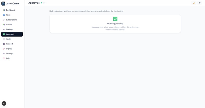 JarvisQwen — Autopilot Control Plane for Knowledge Work – screenshot 8