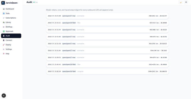 JarvisQwen — Autopilot Control Plane for Knowledge Work – screenshot 9